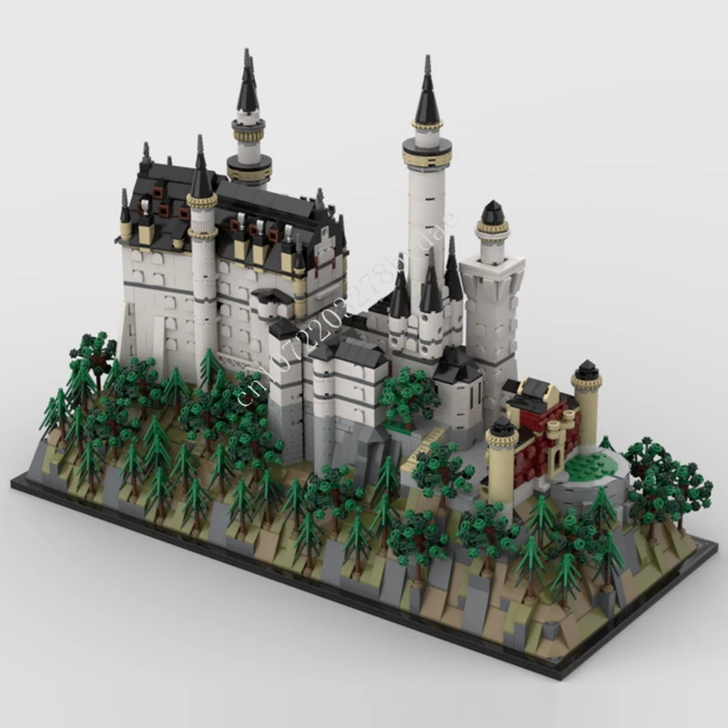 

4566PCS MOC Medieval Castle Building Block Model Neuschwanstein Castle Technical Brick DIY Assembly Toys For Child Holiday Gifts