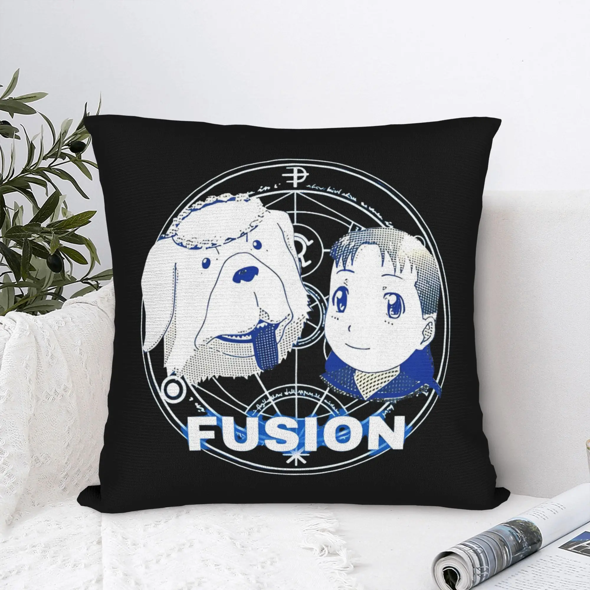 Fullmetal Alchemist Pillowcase Printed Polyester Cushion Cover Gift Japanese Anime Throw Pillow Case Cover Sofa Square 45*45cm