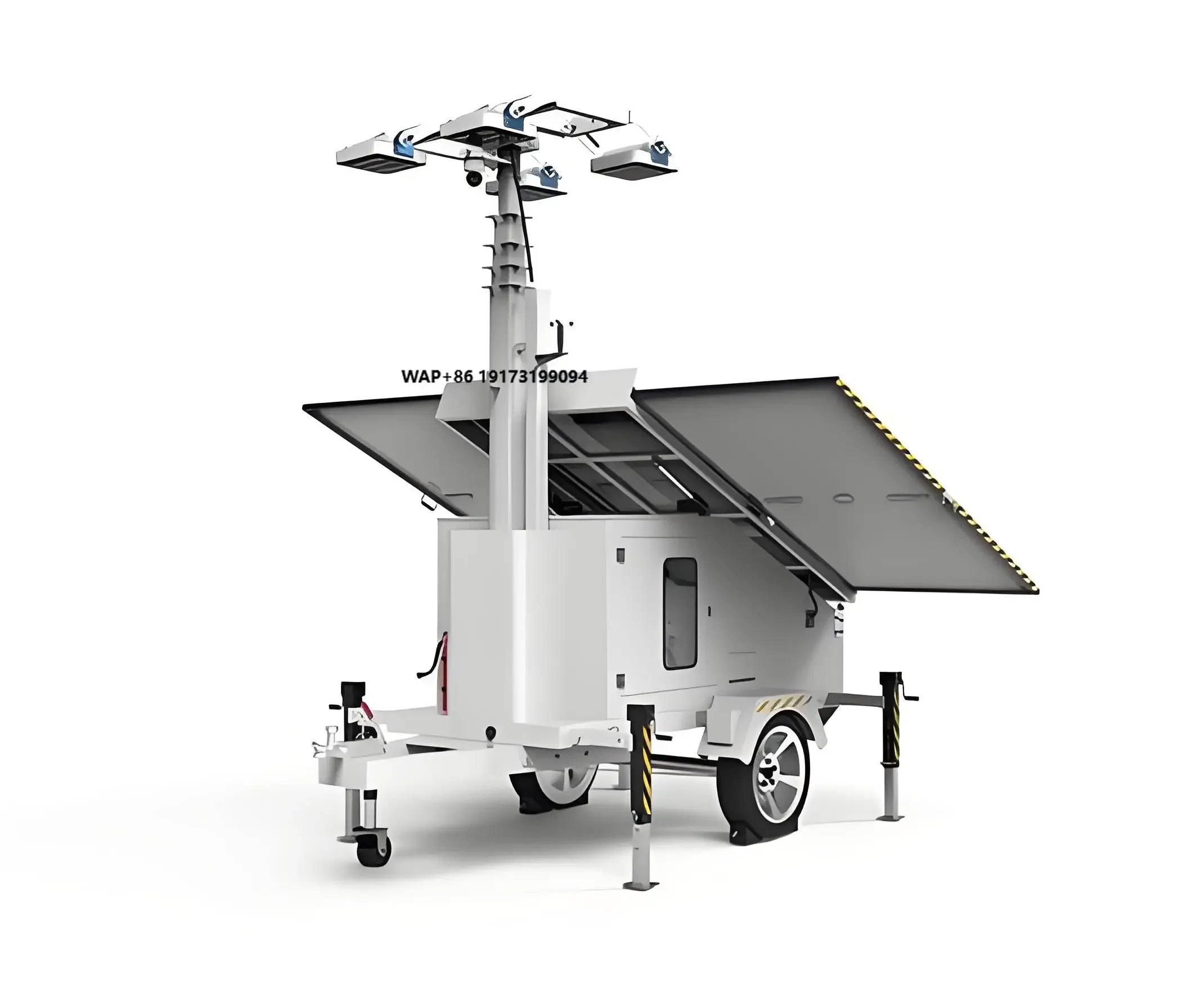 Customizable Retractable Mast Solar Light System IP67 & IP65 Rated Mobile Lighthouses for Garden & Road Emergency Lighting