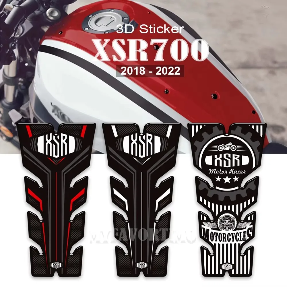 For Yamaha XSR 700 XSR700 Motorcycle Gas Fuel Oil Kit Knee Tank Pad Protector Stickers Decals 2018 2019 2020 2021 2022