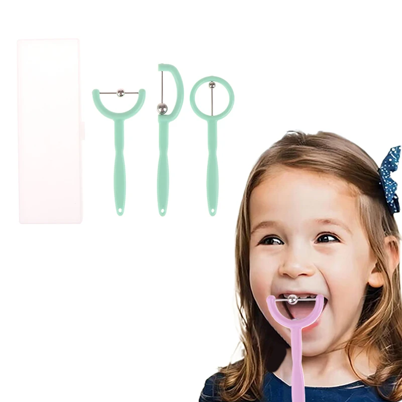 3pcs Kids Tongue Tip Exercise Tool Tongue Tip Lateralization Tools Oral Muscle Training Autism Speech Therapy Talk Tool Kits