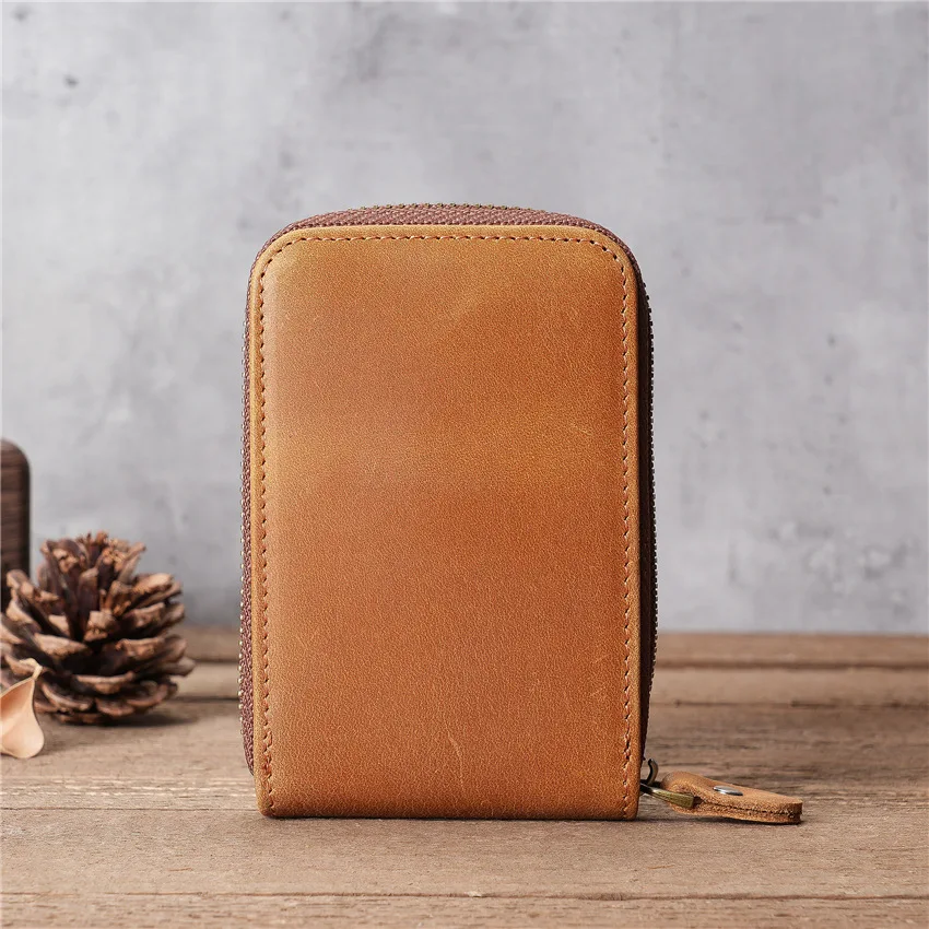 1121 Men's Genuine Leather Driver's License Coin Purse Organ Card Bag Retro Top Layer Cowhide Wallet