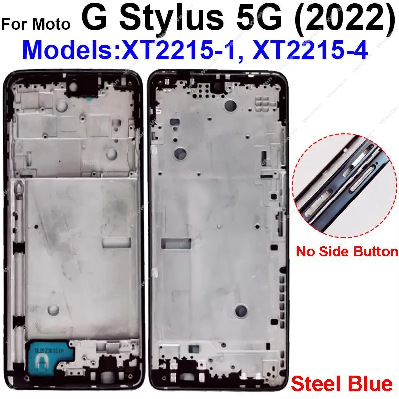 Middle Housing Frame For Motorola MOTO G Stylus 5G 2022 Middle Frame Cover Bezel Flex Cable Parts