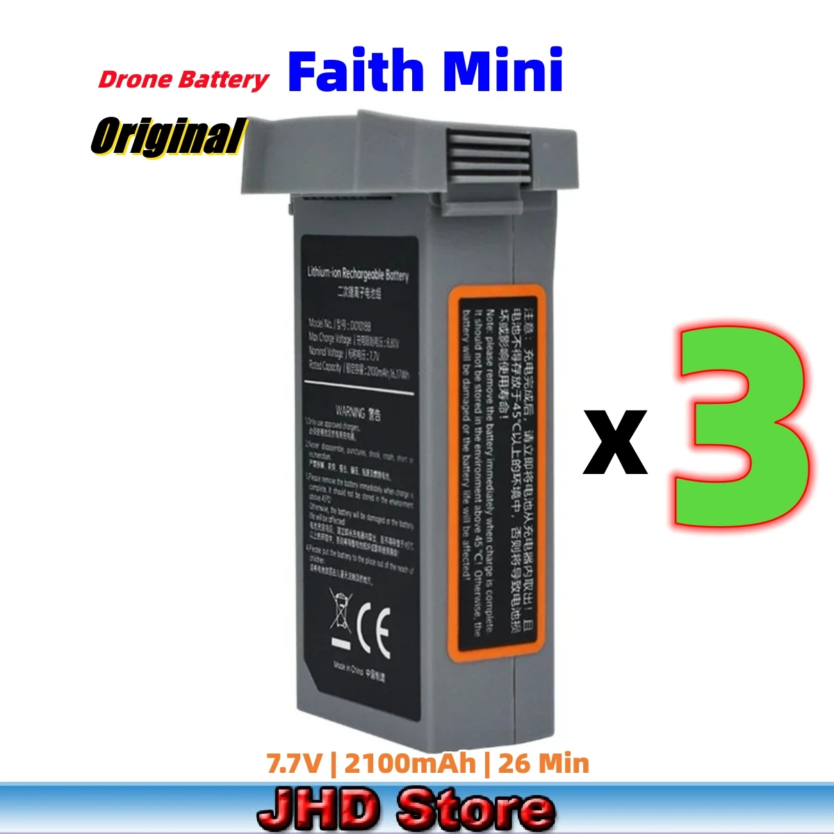 JHD hurtownik wiara Mini bateria do drona oryginalna bateria dla C-FLY wiary Mini akcesoria do dronów 7.7V 2100mAh supliers baterii