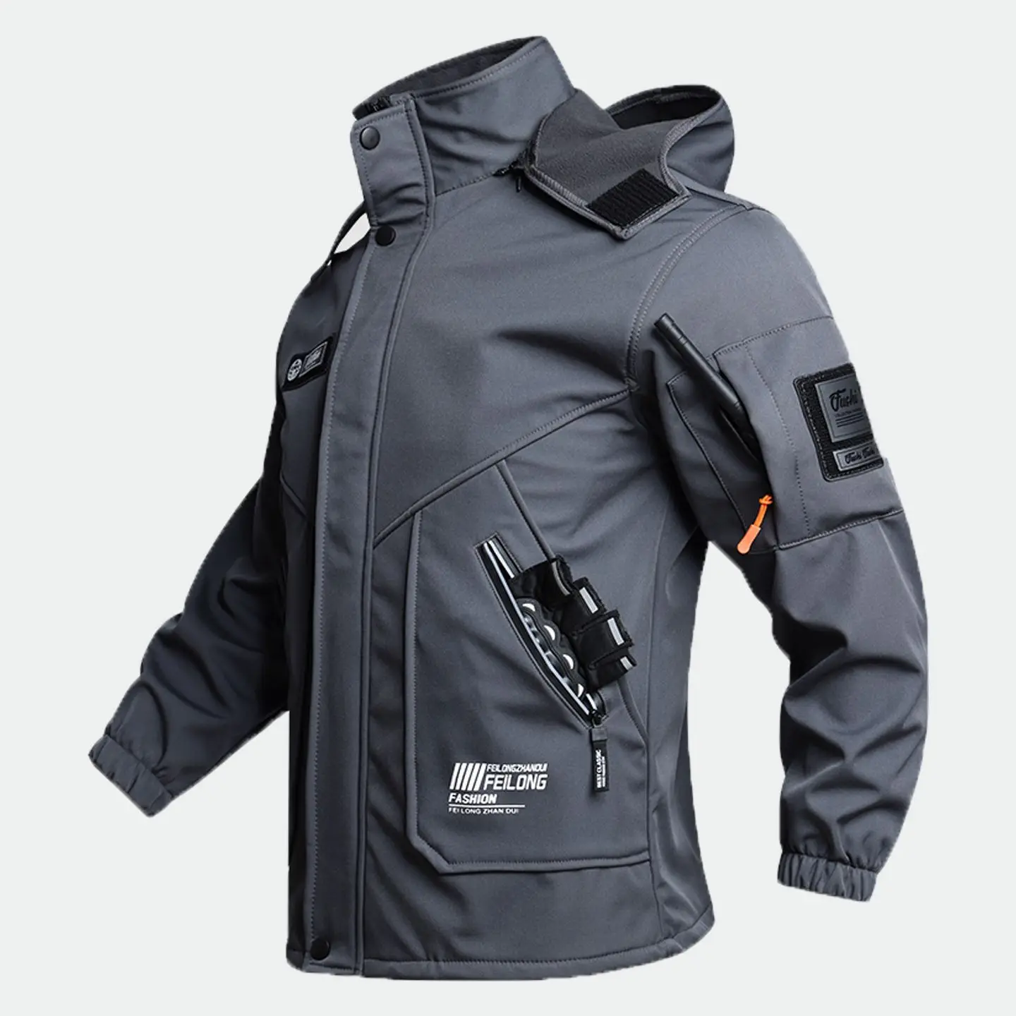 Men's Three-in-One Fleece Lined Jacket Thickened Outdoor Casual Wear Windproof Waterproof Warm Cold Proof Work Uniform