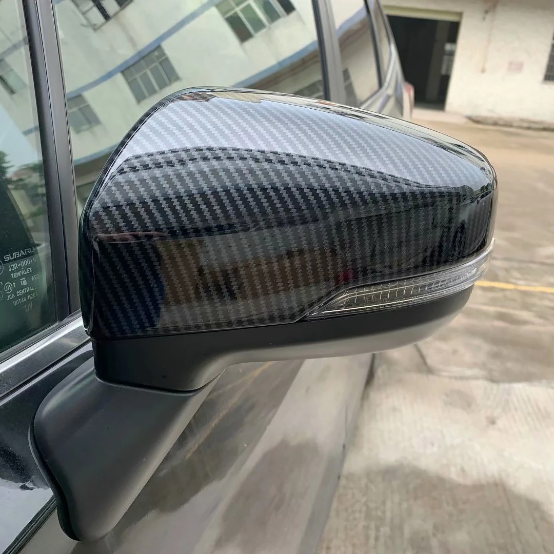For Subaru Crosstrek XV 2018-2023 / Forester 2019-2024 Carbon Fiber Exterior Side Rearview Mirror Cover Cap Overlay Trims