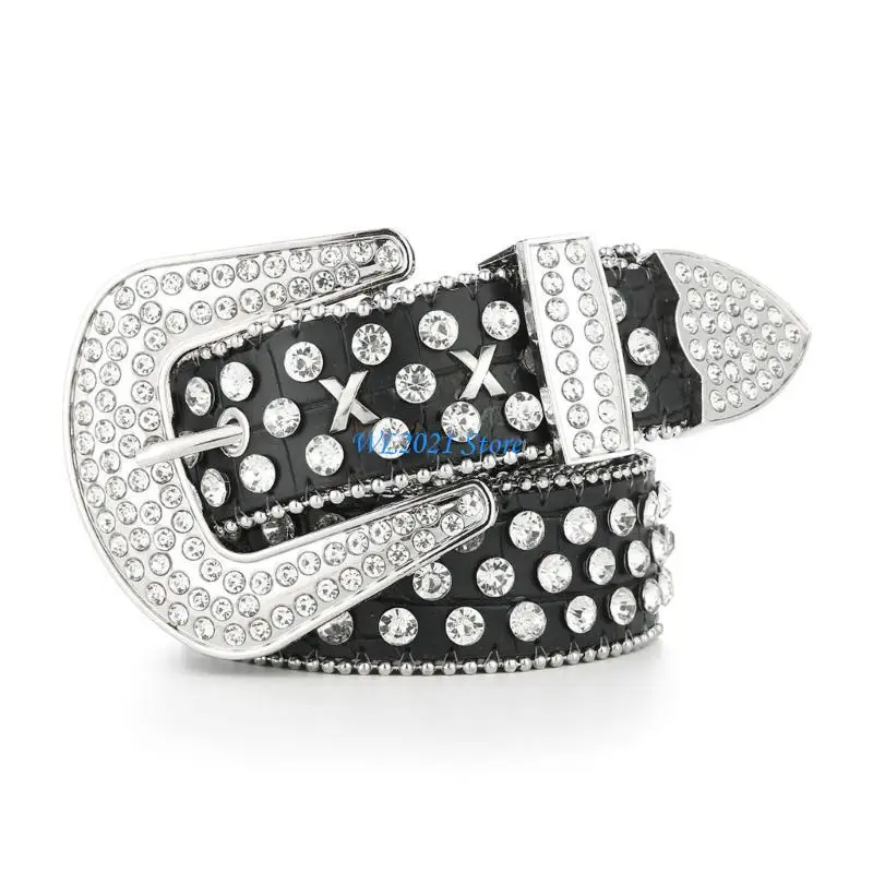 G5GC Bling Bling Cowboy Cowgirl Cintura in Jeans Gonna Cintura piena per adolescenti