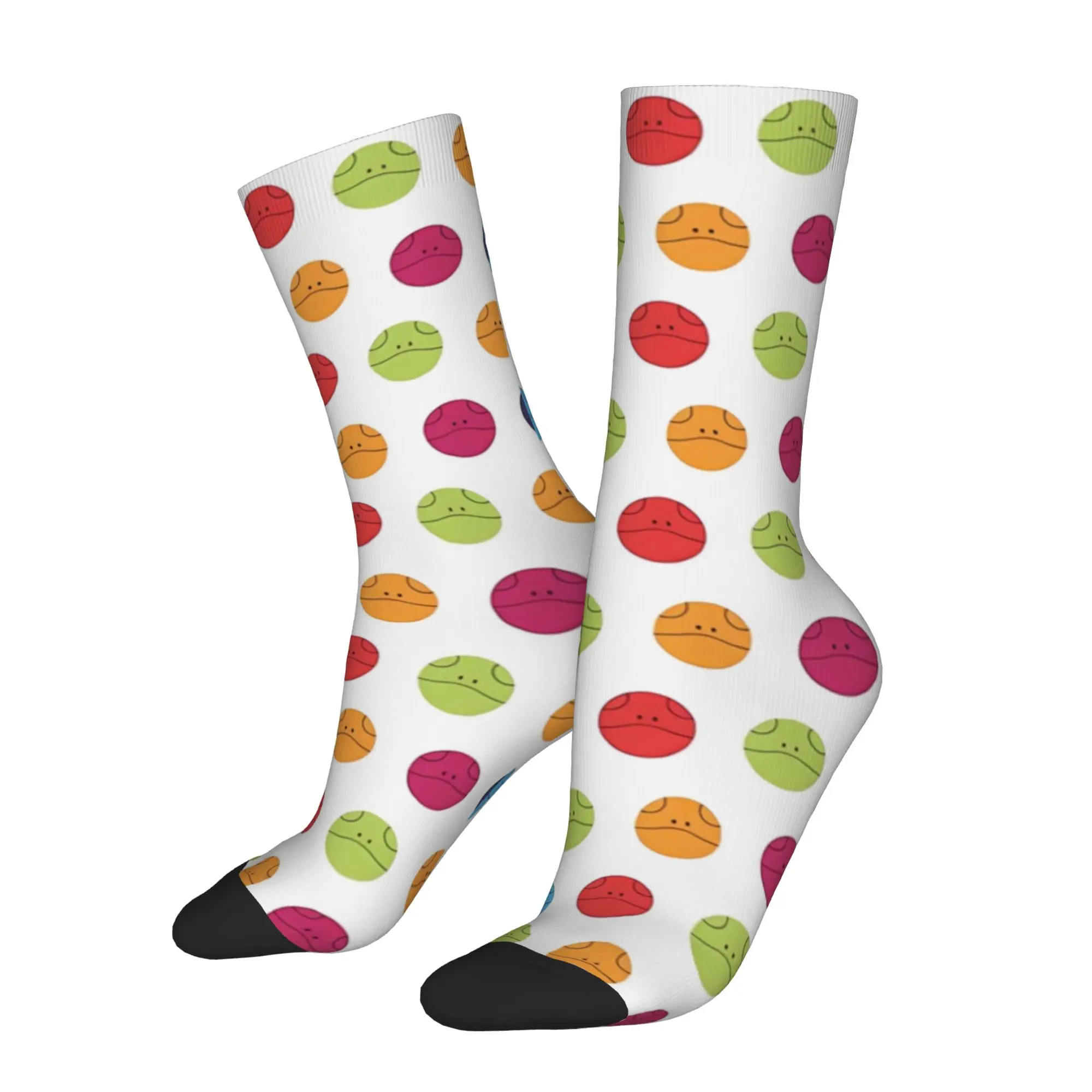 

1 Pair Funny Sock Polka Dots Haros Harajuku Quality Pattern Printed Men Crew Socks Casual Men's Socks