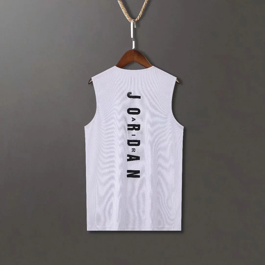 2024 Summer Men\'s Sleeveless Casual Sports Basketball Shirt Vest T-shirt Running Shirt Outdoor Shirt