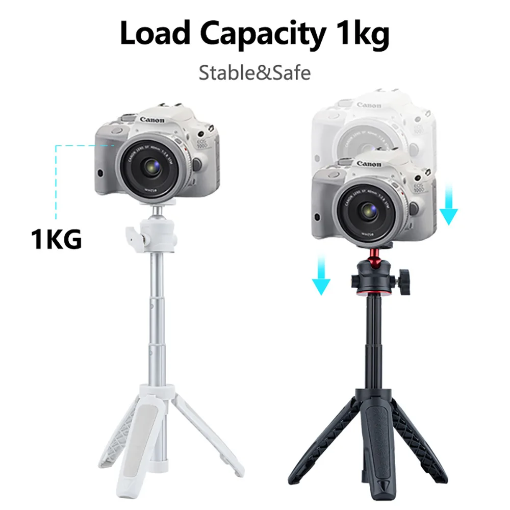 Micro SLR Camera Extend Gopro Vlog Tripod Mini 360 Rotating Portable Tripod for Gopro Hero 12 Mobile phone DJI Action insta360X3