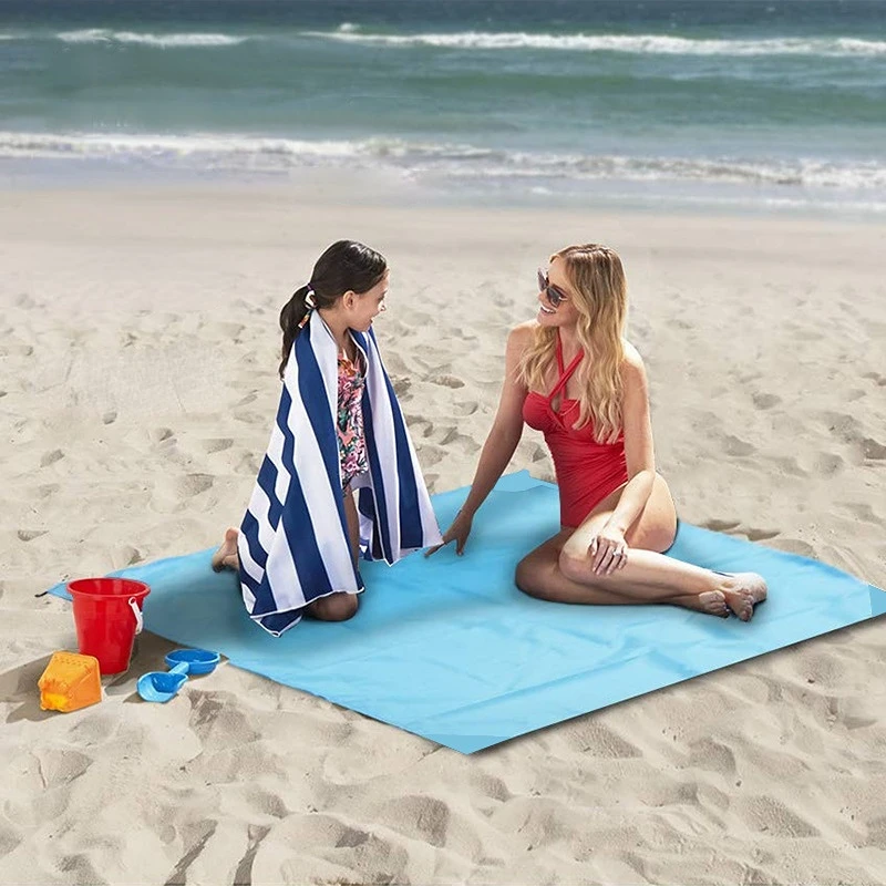 Portable Picnic Beach Mat Pocket Blanket Waterproof Beach Mat Blanket Ground Mat Mattress Outdoor Picnic Camping Tent Mat