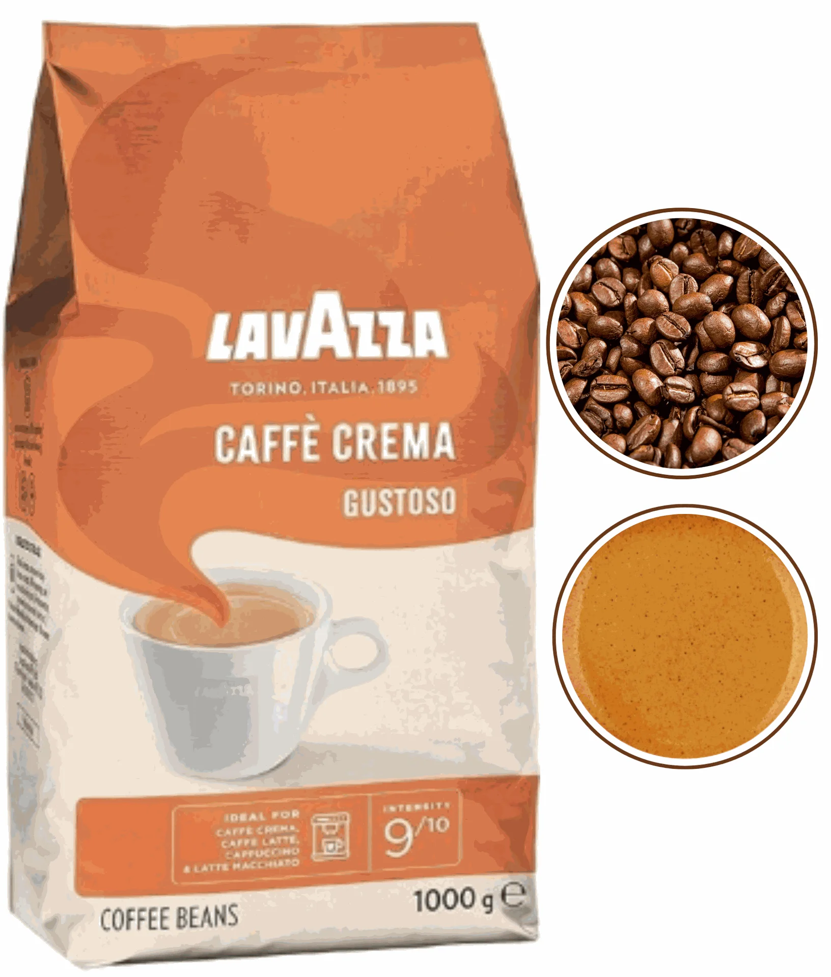 Lavazza Caffe Crema Gustoso kawa ziarnista intensywna 1kg