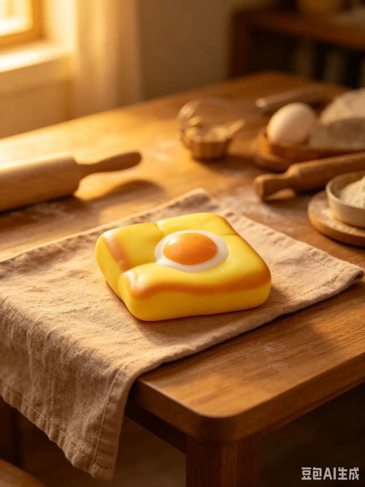 2027Squishy Fried Egg Fidget Toy Fried Egg Bread Slow Rebound Squeeze Toy Decompression Stretch Toys for Friends Best Gift