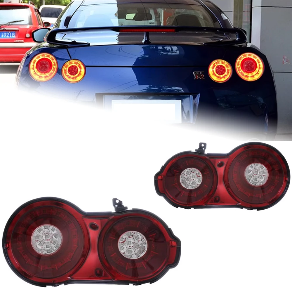 

AKD Стайлинг автомобиля для Nissan GT-R светодиодный задний фонарь 2009-2017 GTR задний фонарь светодиодный DRL указатель поворота тормозной задний ход автоаксессуары