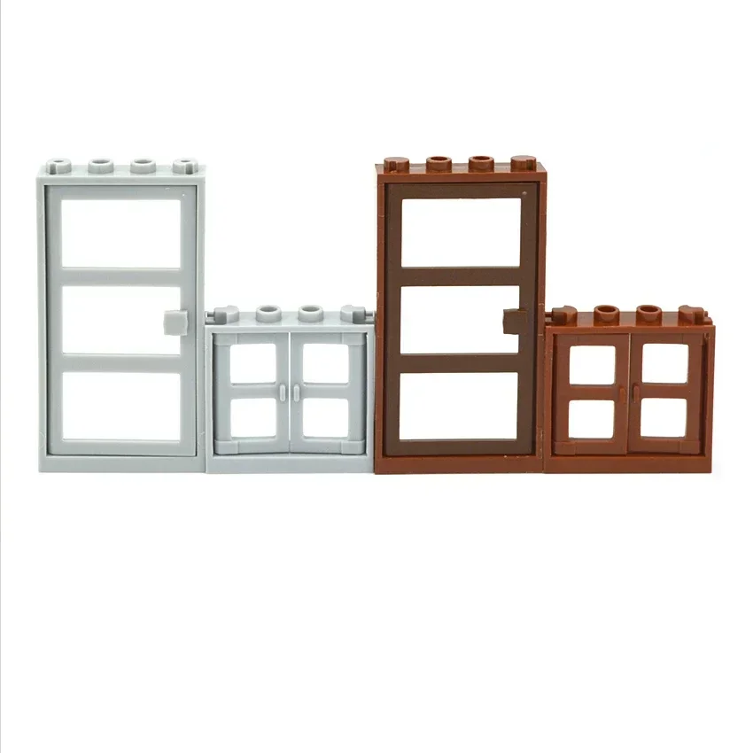 MOC Parts-décennie s de construction de maison d'amis, porte, fenêtre, château, hôtel, jouet en brique à assembler soi-même, compatible avec les accessoires classiques de la ville