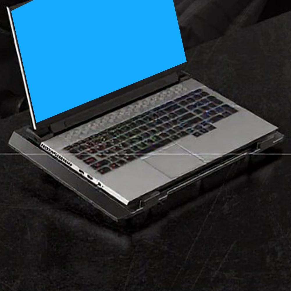 Black Laptop Cooling Stand With Dual Turbo Fans Adjustable For 17 Inch Gaming Notebook Radiator Base Quiet Heat Dissipation