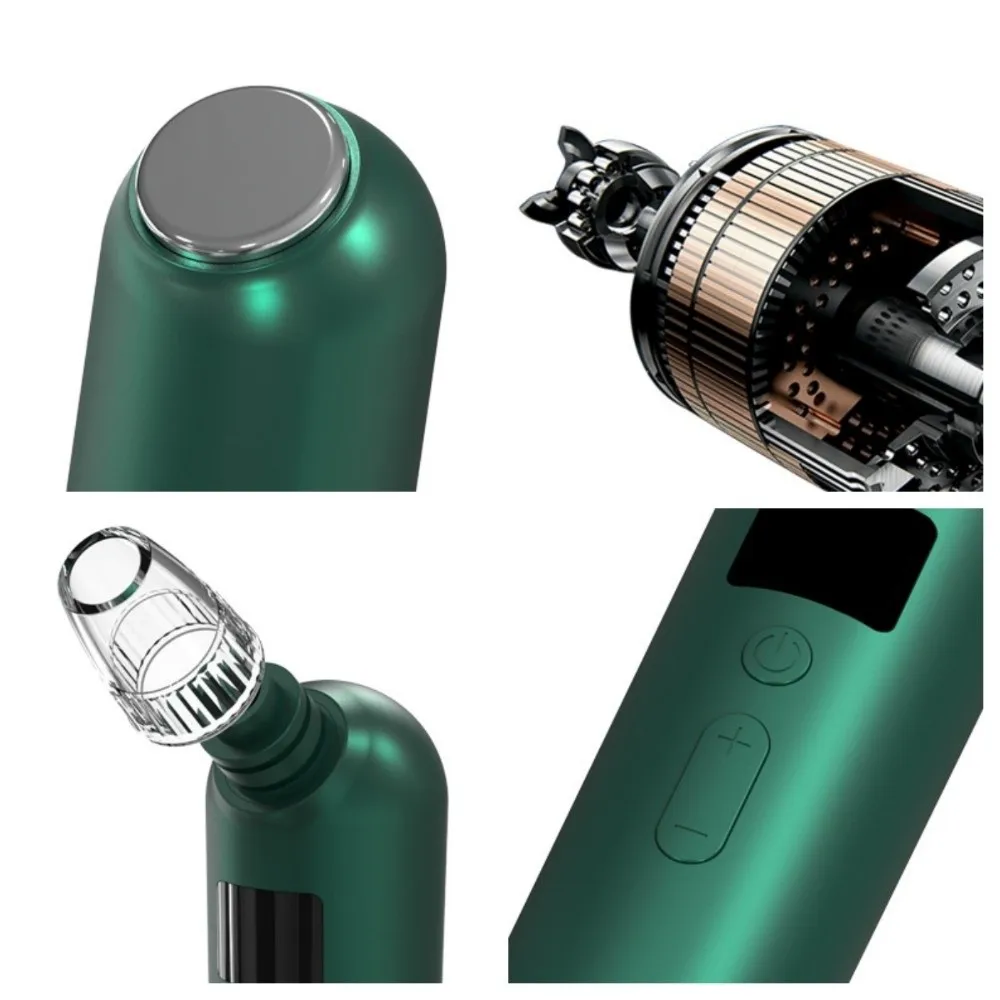 Electric Blackhead Remover Deep Cleaning USB Rechargeable Face Nose Cleaner Hot Compress Function Small Bubble Smart Beauty Tool