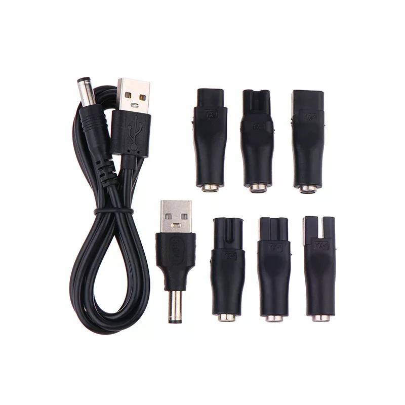 1/6/7/8PCS 5V Charger USB Adapter Replacement Power Cord Suitable For All Kinds Of Electric Hair Clippers Beard Trimmers Shavers