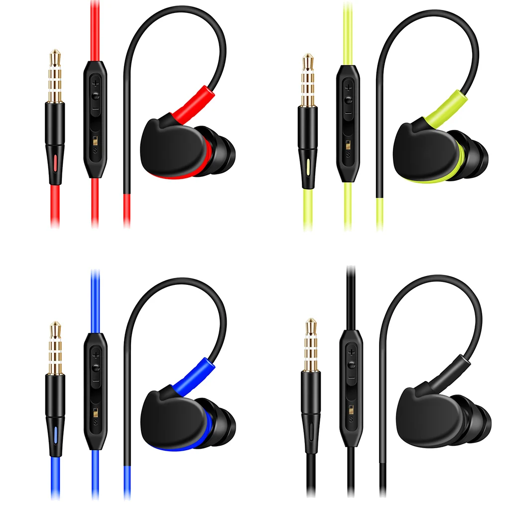 S500 Ear Hook Earphones Earbuds Wired Sport Headphone Music Headset Sweatproof Super Bass