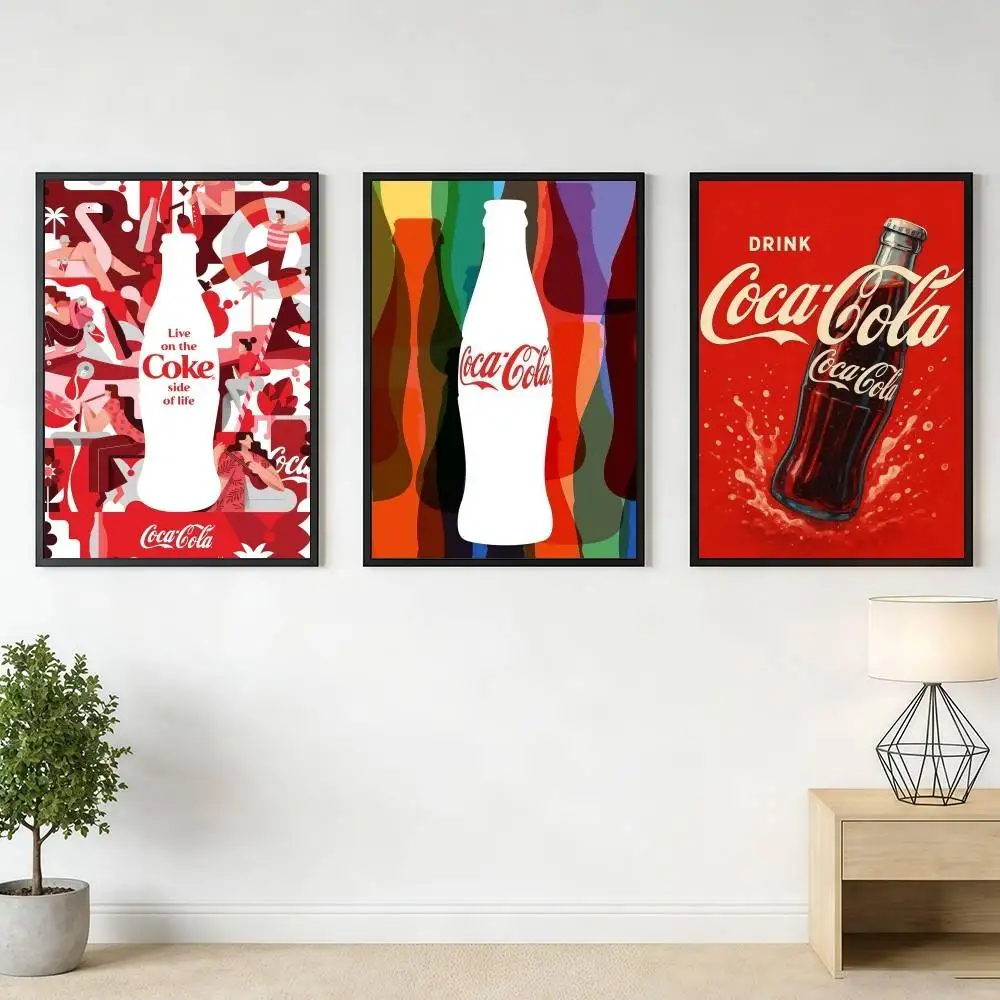 LUXURY DRINK C-CocaS C-ColaS Poster Stickers Art Print Retro Artistic Wall Decor HD Living Room Bedroom Home Decor Unique Gift