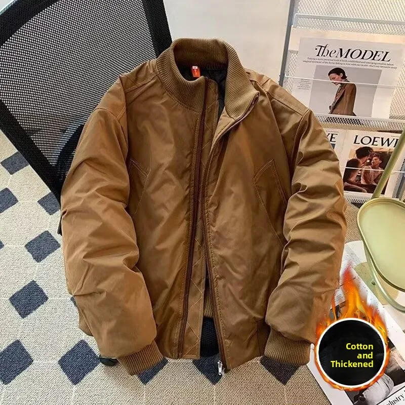 

Autumn Winter American High Street Pilot Jaet Cotton Coat Men's Women's Outdoor Cold Proof Warmth Outerwear Fce Lined Zi...