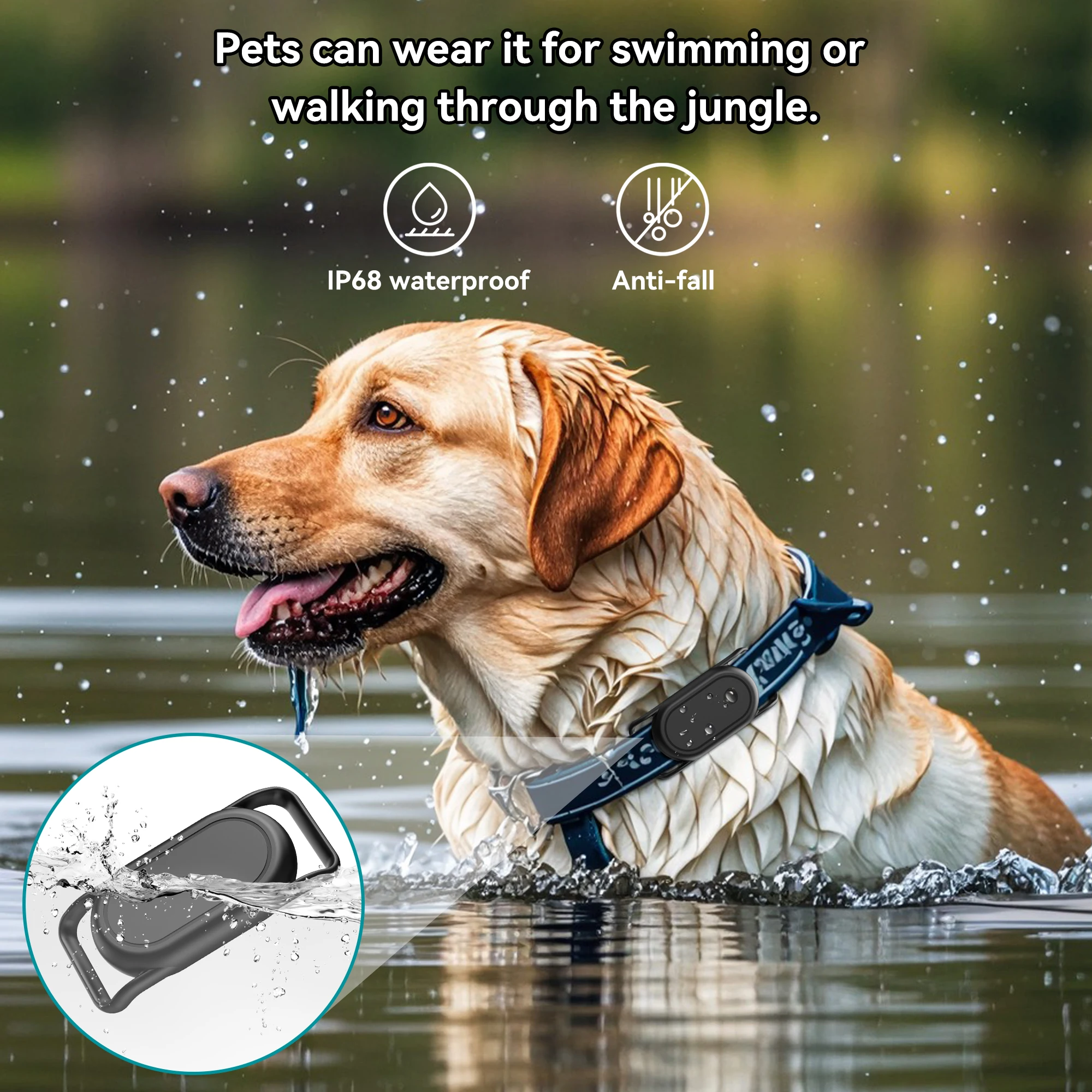 for Samsung Galaxy SmartTag2 Dog Collar Holder, 2 Pack Waterproof Silicone Case for Galaxy Smart Tag 2 Pet Dog Cat Collars