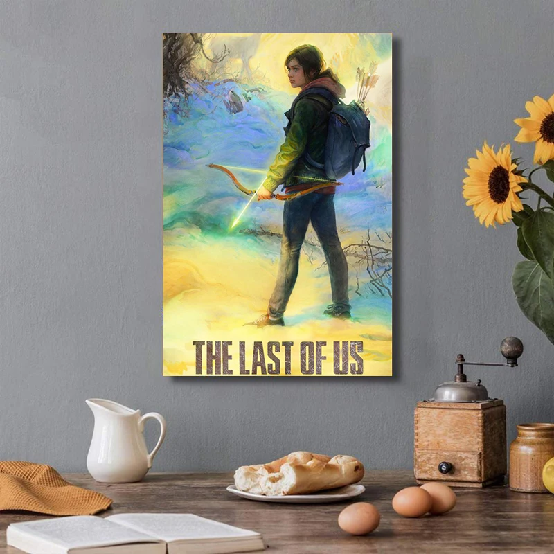 The Last of Us Part II -Game Poster Joel - Ellie HD Print Canvas Painting Wall Art Picture for Club Living Gamer Room Home Decor