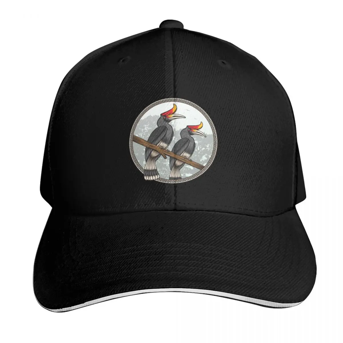 Beautiful Hornbill Bird On The Jungle Baseball Cap sun hat cute Icon tactical cap Men's Baseball Women's