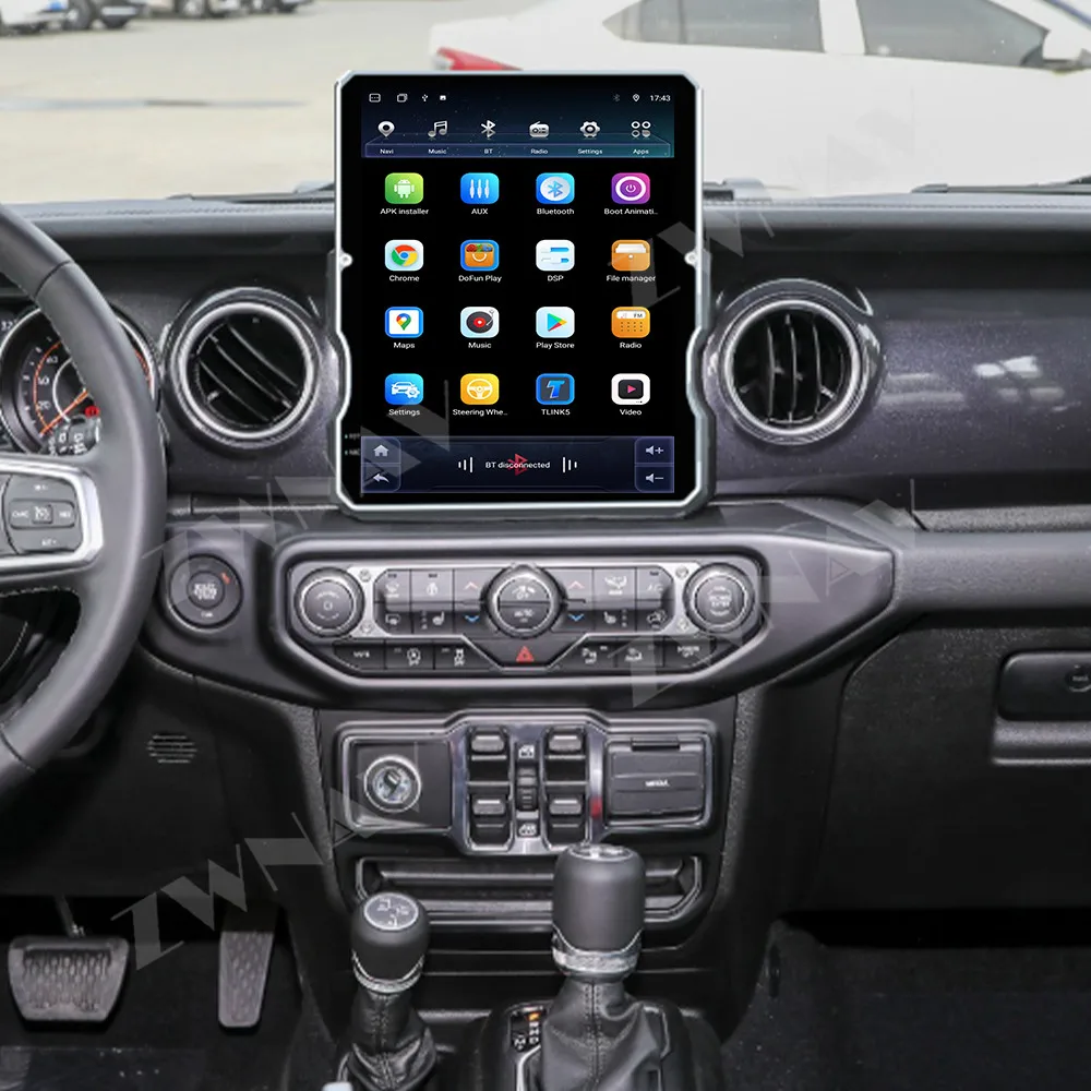 

12.1' Vertical Screen Car Radio For Jeep Wrangler 2018-2023 Android GPS Automotive Multimedia Auto Radio Player Stereo Receiver