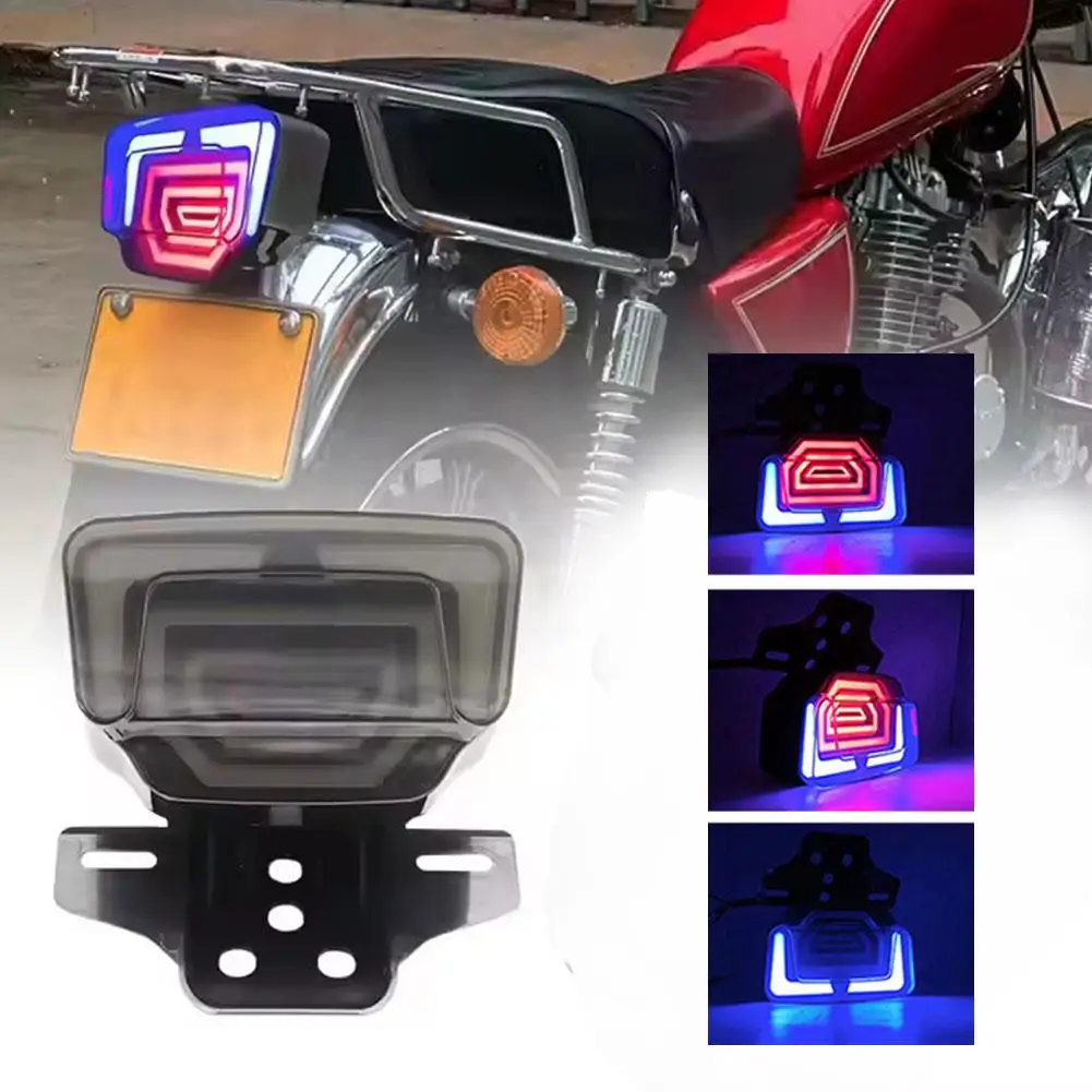 العالمي للدراجات النارية أضواء خلفية Led دراجة نارية ضوء الفرامل دراجة نارية مؤشر الإشارة وقف بدوره الوامض الذيل الاتجاه Lig J6L9