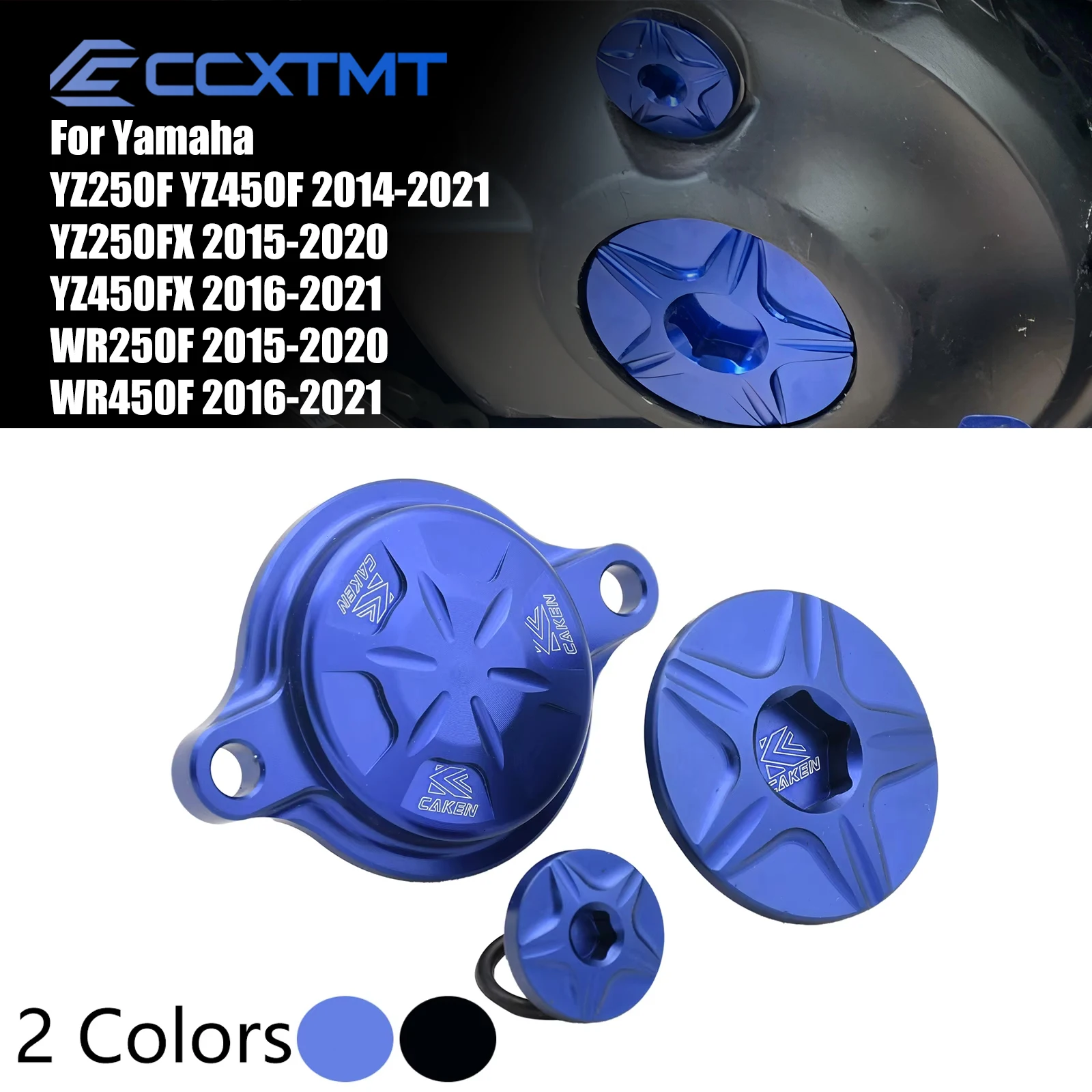 CNC Engine Timing Plug Oil Plug Set Oil Filteer Covers For Yamaha WR450F WR250F 2015-2021 YZ450F YZ250F 2016-2021 YZ 450FX 250FX