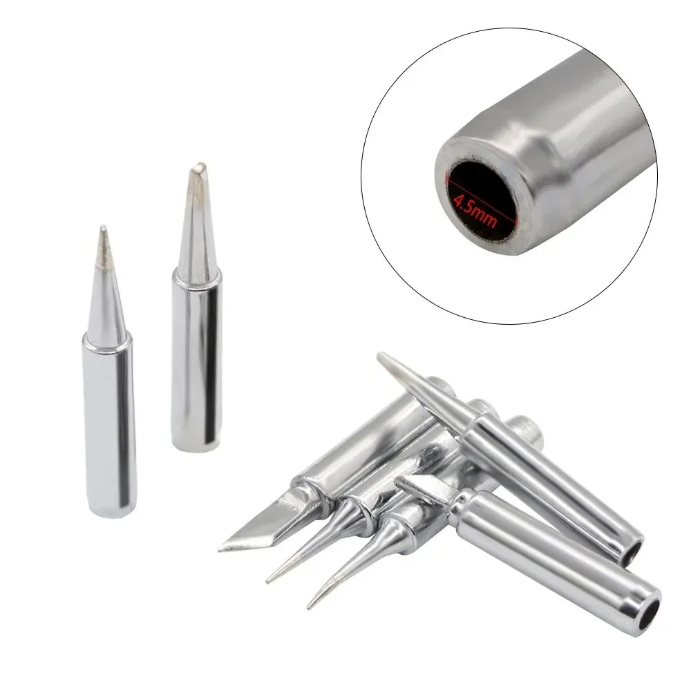 5Pcs 900M-T Copper-iron alloy Soldering Iron Tips IS/I/B/K/SK-2.4D/3.2D/1C/2C/3C/4C Lead-Free Welding Tips Head Solder Tools