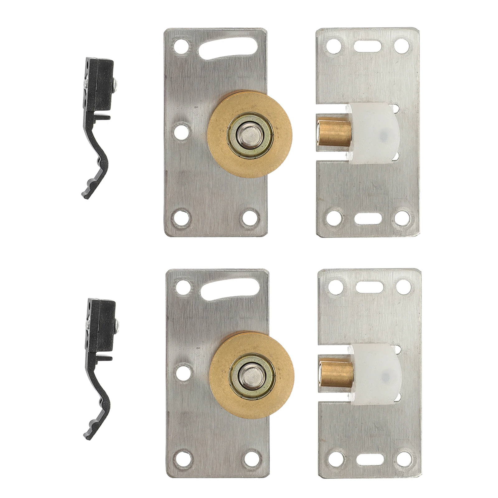 

2Pcs Furniture Universal Caster Wheel Heavy Duty Nylon Pulley for Wardrobe Sliding Door Cabinet Noiseless Rolling