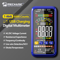 MECHANIC High-Definition Large Screen Rechargeable Digital Multimeter AC/DC Voltage Current True RMS Capacitance Ohm Hz Tester