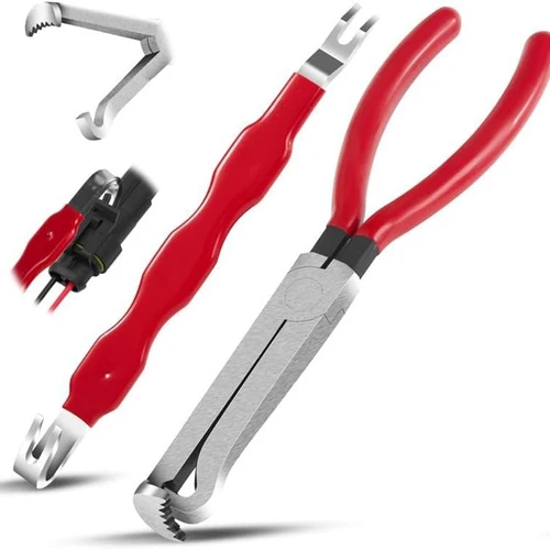 Imagen 2 del producto Juego de alicates de desconexión de conector eléctrico automotriz de 3 piezas, separador de línea de combustible y eliminación de cortador de cables en ángulo de arnés de cables