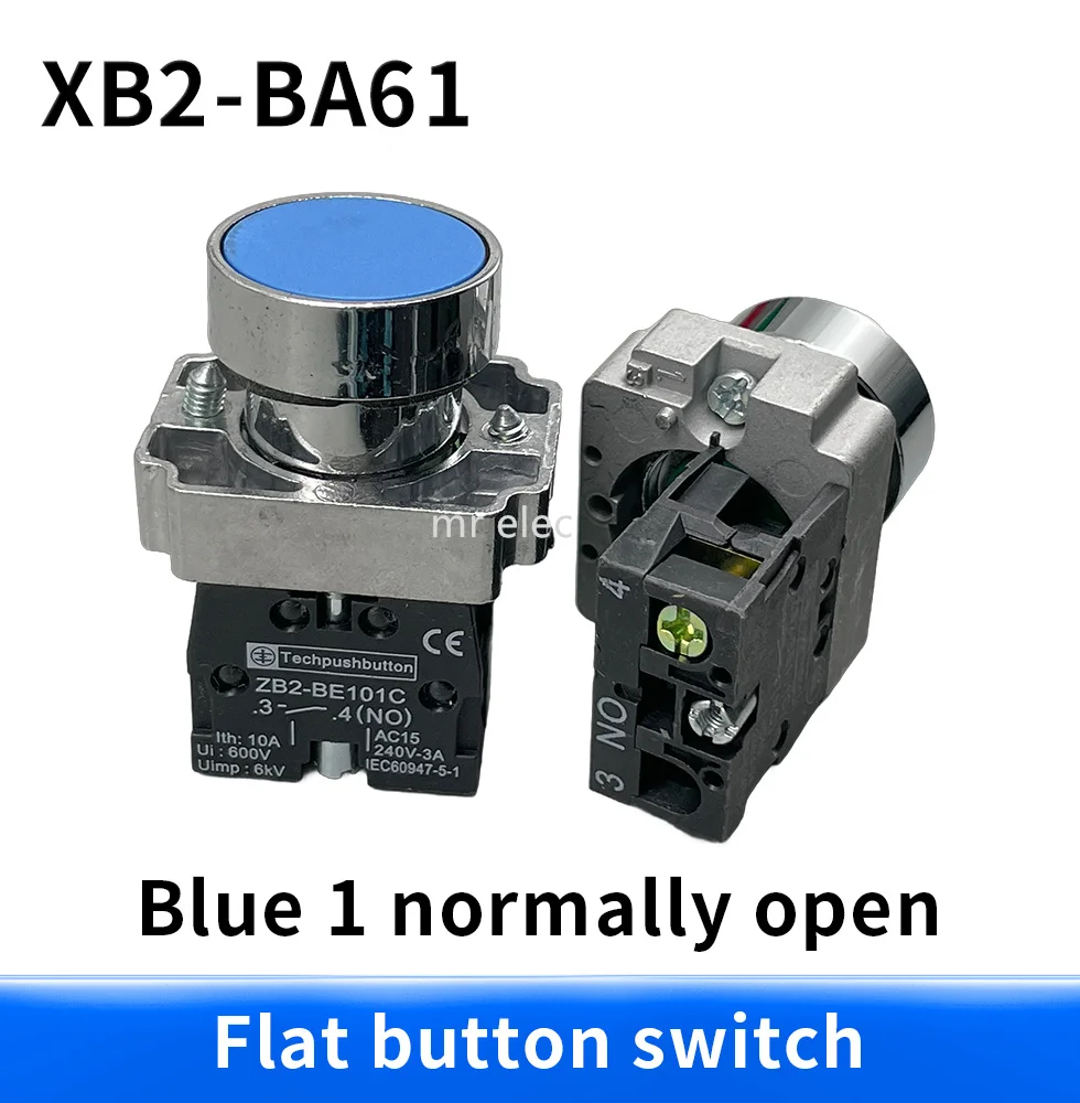 1Pcs 22mm Momentary Push button switch 10A/415V NC/NO XB2-BA11 XB2-BA21 XB2-BA31 XB2-BA42 XB2-BA51 XB2-BA61 Button switch