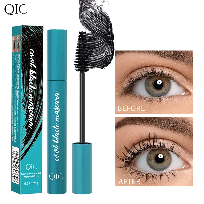 5d Zijde Vezel Mascara Lash Zwarte Mascara Waterdichte Niet-Vlek Mascara Wimperverlenging Dikke Verlenging Wimpers Cosmetisch