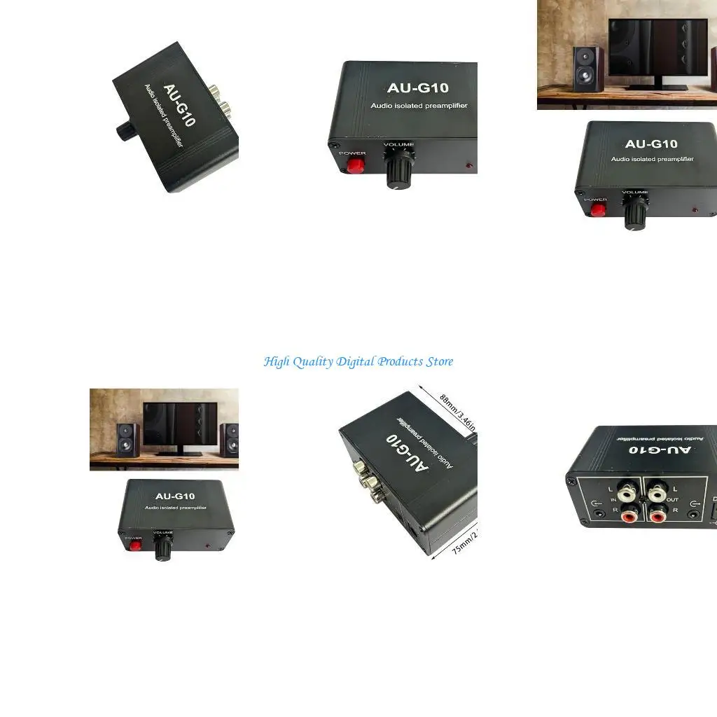 

U2JE Phono Turntable Preamp Adapter Low Noise Preamplifier Turntable Amplifier Preamp 2 Channel Stereo Headphone Amplifier