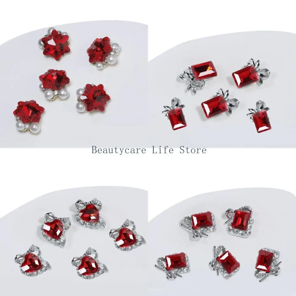 652C 5pcs Fashionable 3D Art Decoration Embellishments Your Nails Accessories for Special Occasions
