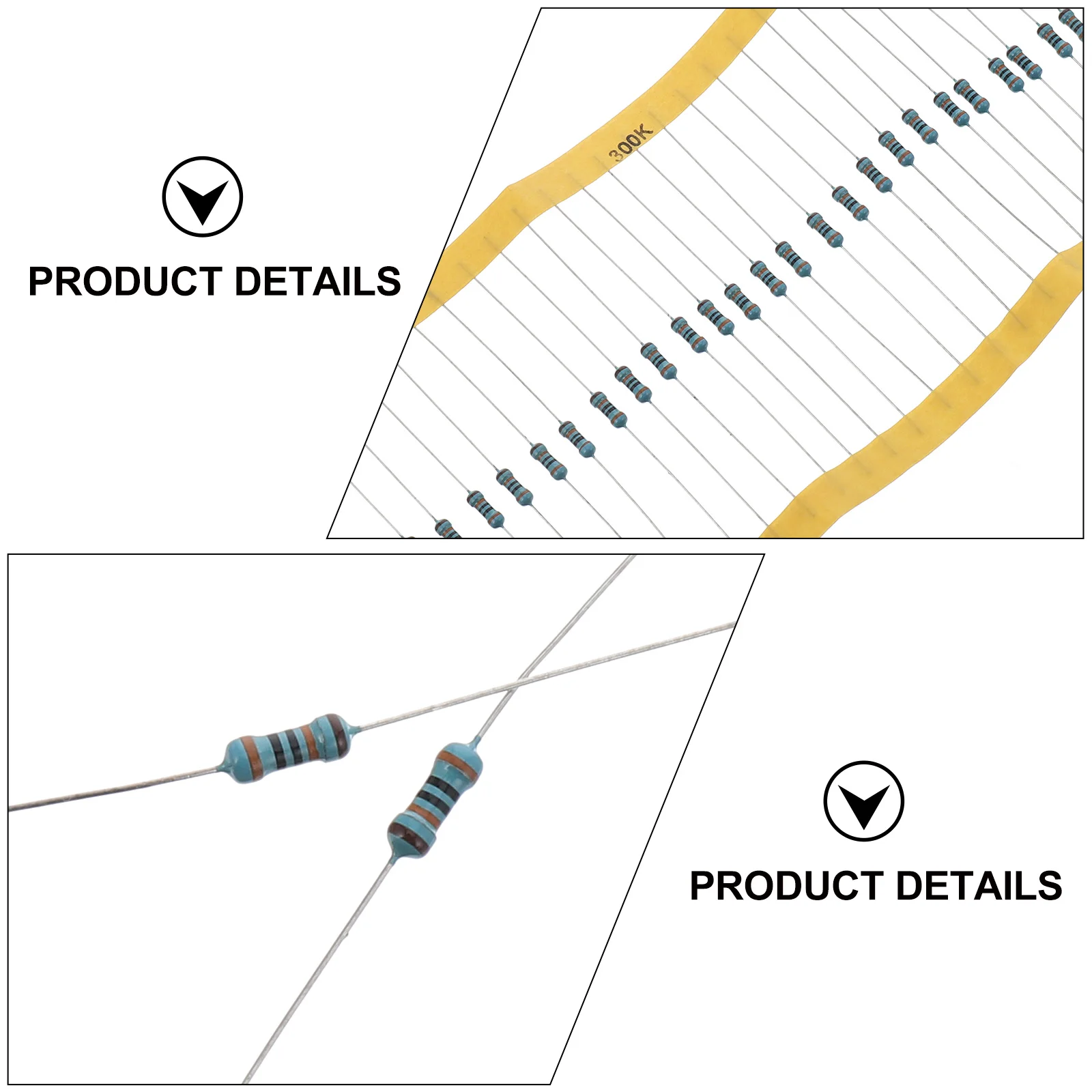 

850 Pcs Resistor Pack Metal Film Supply DIY Electronic Projects Tool 1/ 1% Precision Assortment
