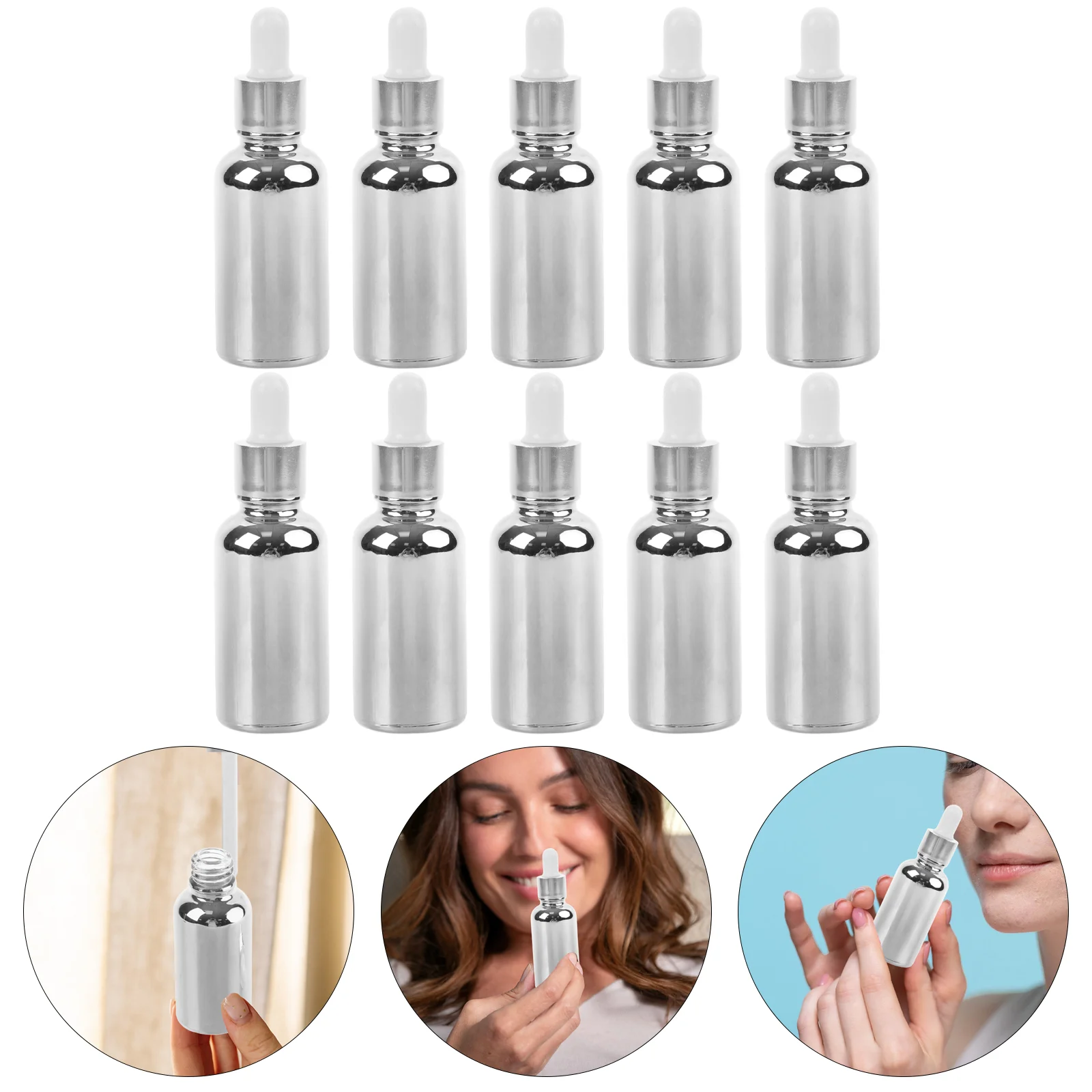 

10 Pcs Essential Oil Dropper Droppers for Oils with Cover Glass Eye Tool