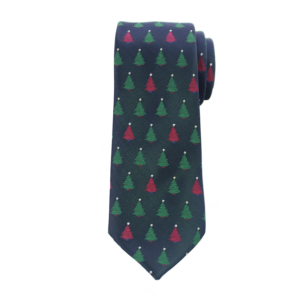 Gravata masculina de seda para natal, gravata para festival de natal, 8cm, vermelho, verde, azul, neve, santa, rena, jacquard, gravata de tecido para homens, gif de natal