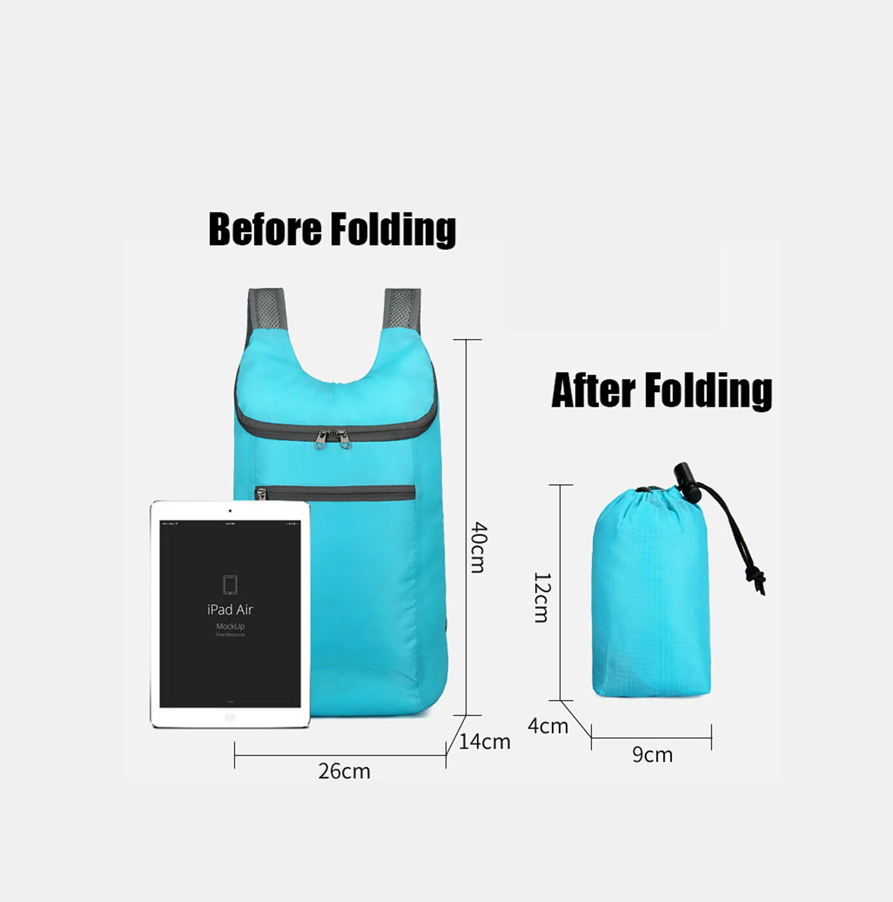 Lightweight Waterproof Folding Backpack New Cross-border Student Outdoor Large Capacity Sports Bag Colorful