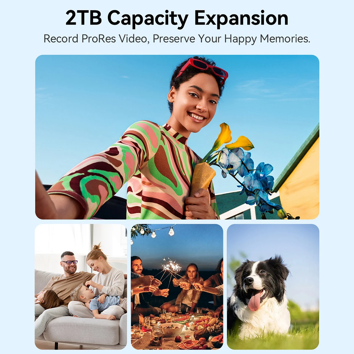 Yottamaster 2TB 1TB Mini HDD SSD externo magnético 4K ProRes 2000MB/s HDR Record and Store Unidad de estado sólido PSSD para iPhone Mac