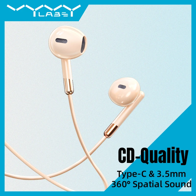 

Vyvylabs 3.5mm Wired Headphones In Ear Headset Wired Earphones with Microphone Stereo Earbuds for Phones Tablets Desktops Laptop