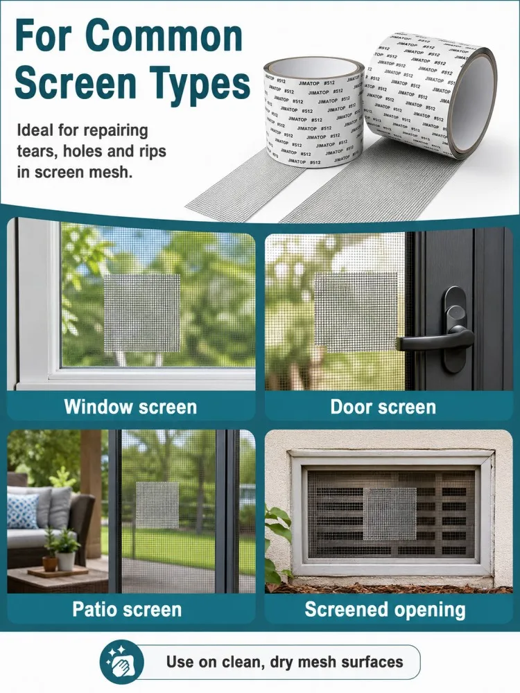 5/10 cm Breite Fenster Moskitonetz Reparatur Band Selbstklebende Fenster Bildschirm Reparatur Patch Anti-Insekten Fliegen mesh Gebrochene Löcher Band – Detail 5