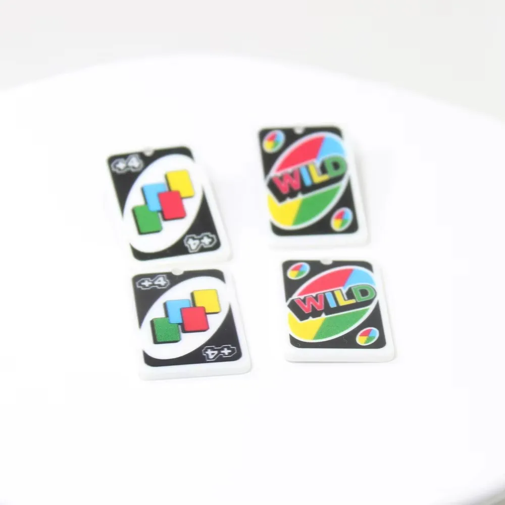 8Pcs/Lot Peker Game Card Charm Acrylic Flatback 2sided Pendant For Earring Necklace KeyChain Diy Jewelry Making  Findding