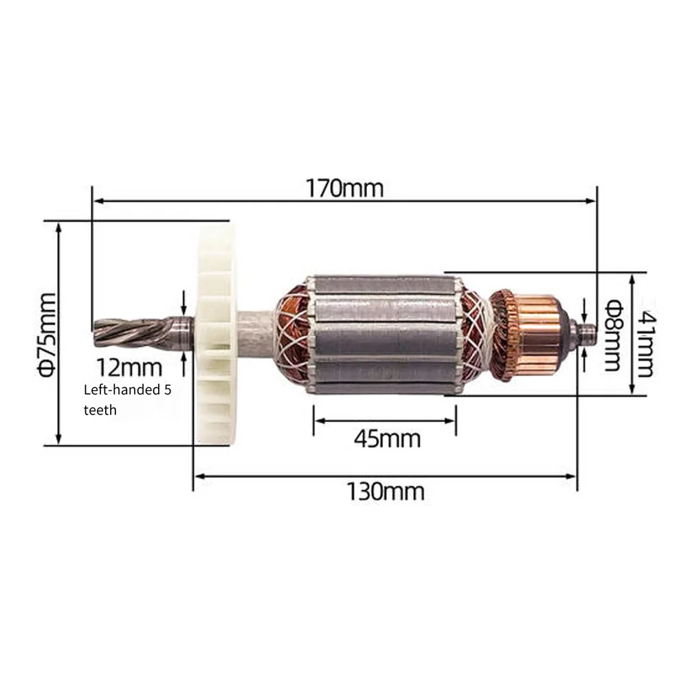 Electric Hammer Rotor Compatible with 9557NB 9558HN 9558NB 9556N For Tools Reliable Replacement Part for Efficient Operation