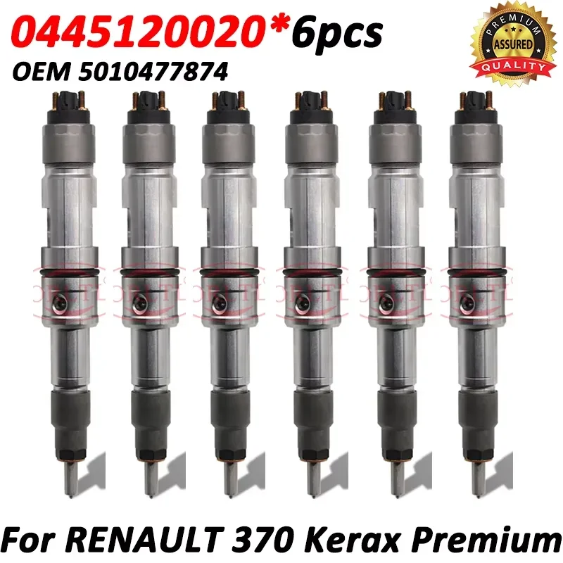 

6 шт. 0445120020 Дизельные топливные форсунки 5010477874 5010550956 для Renault 370 Kerax Premium DCI11E DCI11C