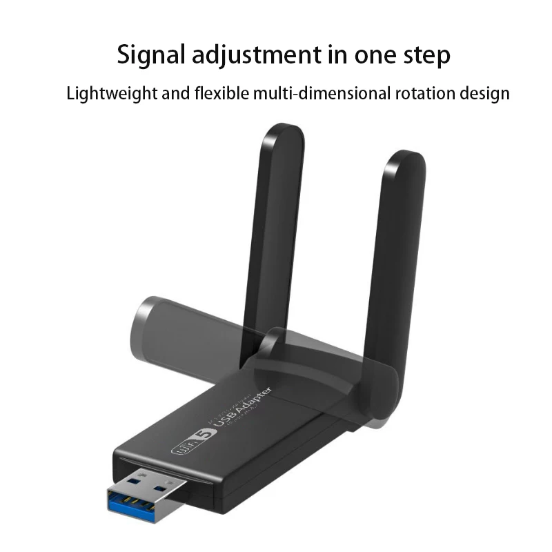 USB-карта Беспроводная игровая с поддержкой Bluetooth, 1300 Мбит/с
